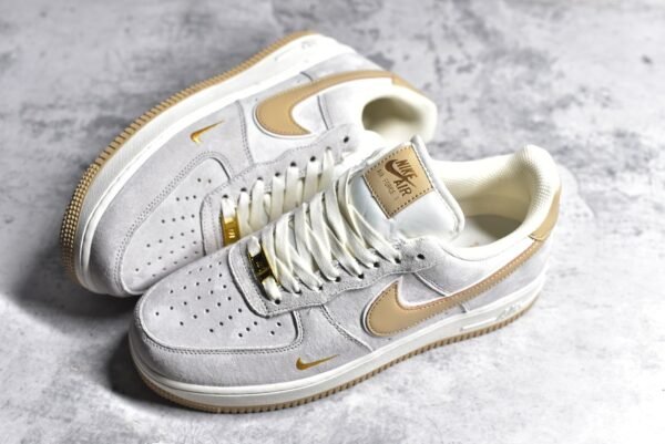 NiKe Air Force 1'07 Low Xiaogou khaki suede    KK5636-310 - Image 7
