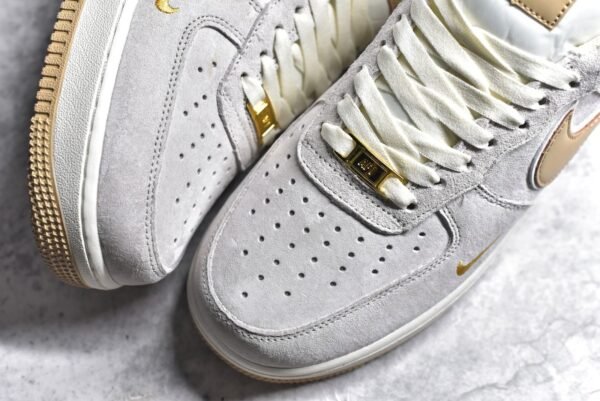NiKe Air Force 1'07 Low Xiaogou khaki suede    KK5636-310 - Image 8