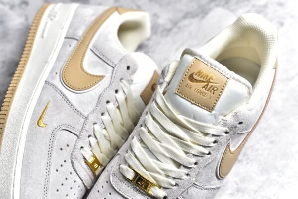 NiKe Air Force 1'07 Low Xiaogou khaki suede    KK5636-310 - Image 9