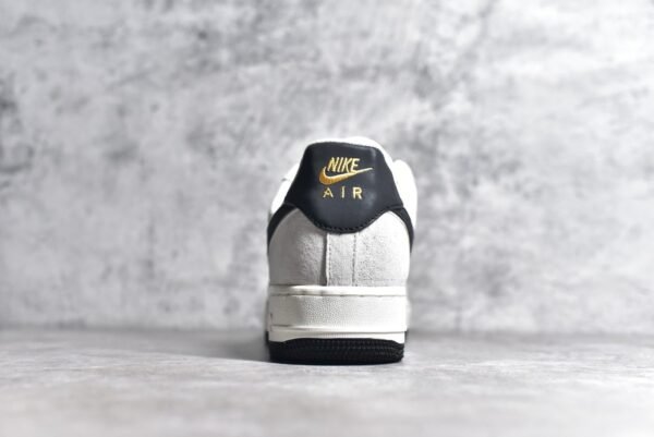 NiKe Air Force 1'07 Low Xiaogou black and white suede    KK5636-810 - Image 5