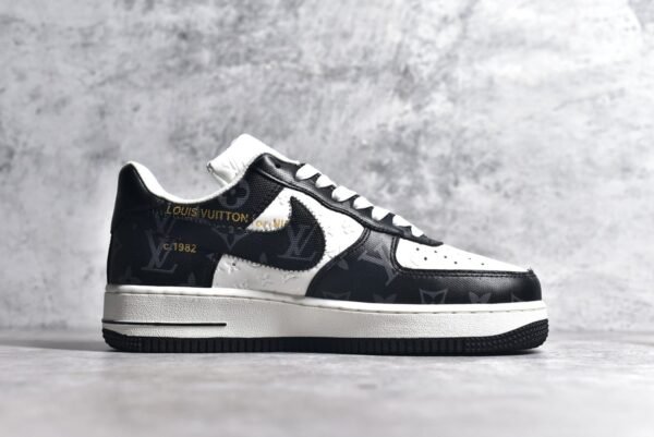 NiKe Air Force 1'07 Low x Louis Vuitton  Co branded - Black and White    SR33530 - Image 3