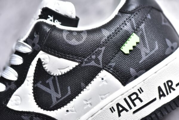 NiKe Air Force 1'07 Low x Louis Vuitton  Co branded - Black and White    SR33530 - Image 12