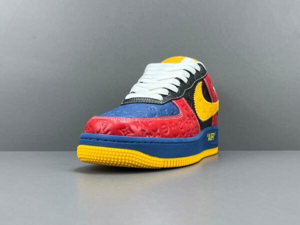 Nike Air Force 1 Low x LOUlS VUlTTON Co branded item - Blue, Red, Yellow - Image 4