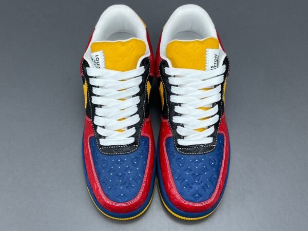 Nike Air Force 1 Low x LOUlS VUlTTON Co branded item - Blue, Red, Yellow - Image 8