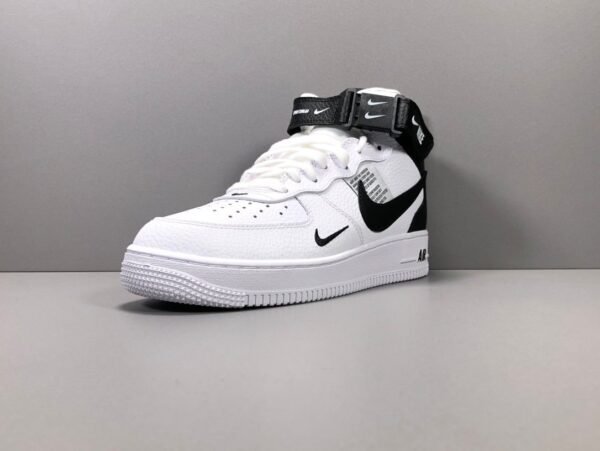 NiKe Air Force 1'07 Mid Utility White Black    804609-103 - Image 6
