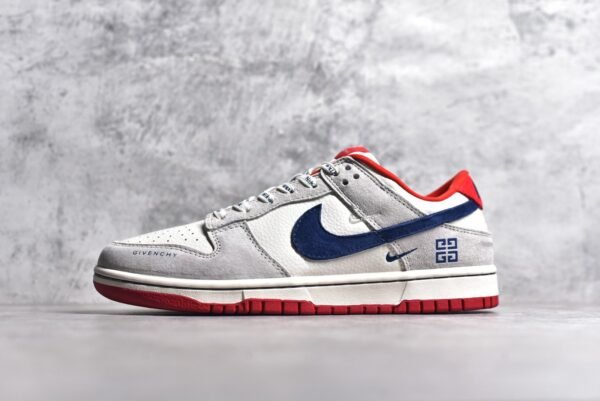 Nike SB Dunk Low Givenchy Collaboration - Grey Blue Red Double Hook    CF3688-033