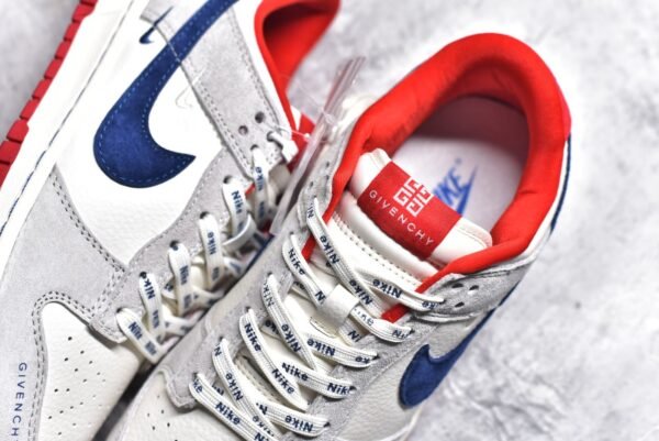 Nike SB Dunk Low Givenchy Collaboration - Grey Blue Red Double Hook    CF3688-033 - Image 9