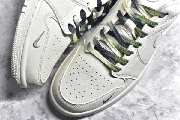 Air Jordan 1 Low Stone Island Collaboration - Mi Green Double Splicing    DC2024-029 - Image 8
