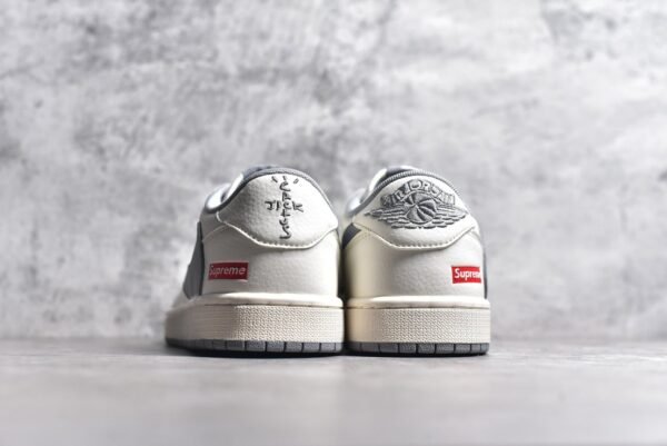 Travis Scott x Fragment Design x Air Jordan 1 Low OG SP Supreme Collaboration - Mi Bai Zinc Grey     XZ1168-003 - Image 5