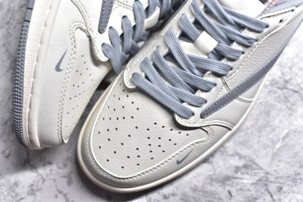 Travis Scott x Fragment Design x Air Jordan 1 Low OG SP Supreme Collaboration - Mi Bai Zinc Grey     XZ1168-003 - Image 8