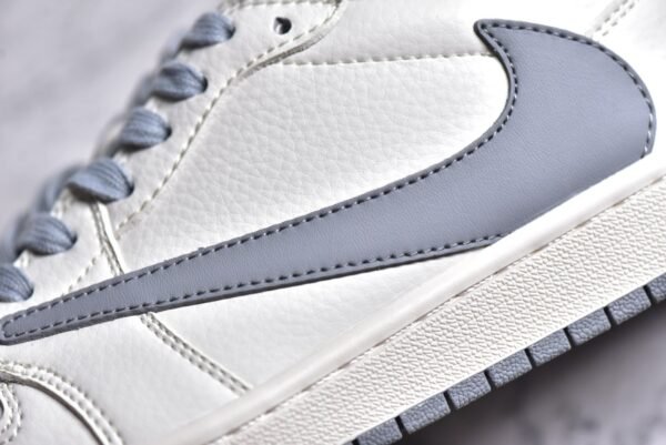 Travis Scott x Fragment Design x Air Jordan 1 Low OG SP Supreme Collaboration - Mi Bai Zinc Grey     XZ1168-003 - Image 12
