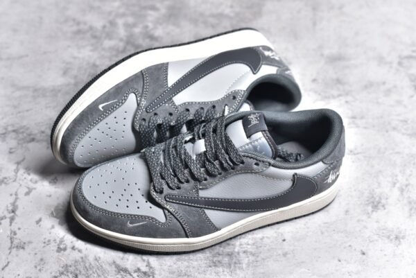 Travis Scott x Fragment Design x Air Jordan 1 Low OG SP Meteorite ash    SJ2068-120 - Image 7