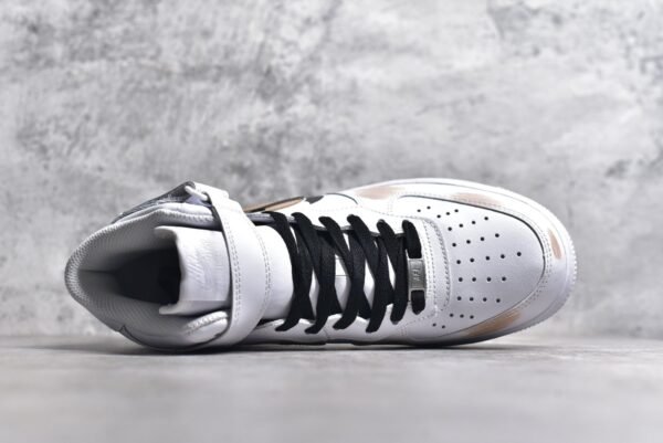 NiKe Air Force 1'07 Mid Hand drawn in white, black, and brown    CW2289-111 - Image 3