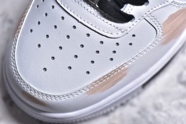 NiKe Air Force 1'07 Mid Hand drawn in white, black, and brown    CW2289-111 - Image 10