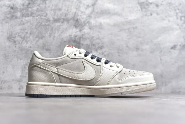 Travis Scott x Fragment Design x Air Jordan 1 Low OG SP Supreme joint-off-white and gray    BB7518-001 - Image 3