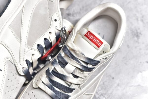 Travis Scott x Fragment Design x Air Jordan 1 Low OG SP Supreme joint-off-white and gray    BB7518-001 - Image 9