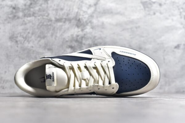 Travis Scott x Fragment Design x Air Jordan 1 Low OG SP Burberry joint-off-white navy    BB6588-312 - Image 4