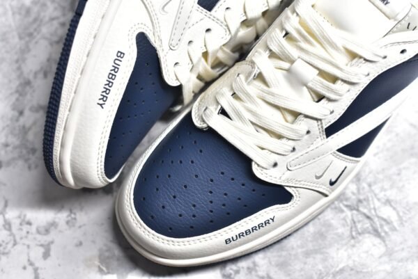 Travis Scott x Fragment Design x Air Jordan 1 Low OG SP Burberry joint-off-white navy    BB6588-312 - Image 8