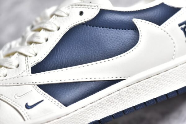 Travis Scott x Fragment Design x Air Jordan 1 Low OG SP Burberry joint-off-white navy    BB6588-312 - Image 12