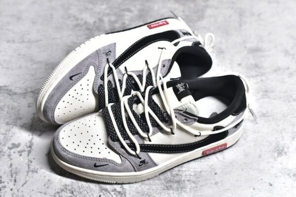Travis Scott x Fragment Design x Air Jordan 1 Low OG SP -Black hook double drawstring    SJ0086-139 - Image 6