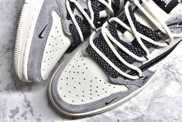 Travis Scott x Fragment Design x Air Jordan 1 Low OG SP -Black hook double drawstring    SJ0086-139 - Image 7