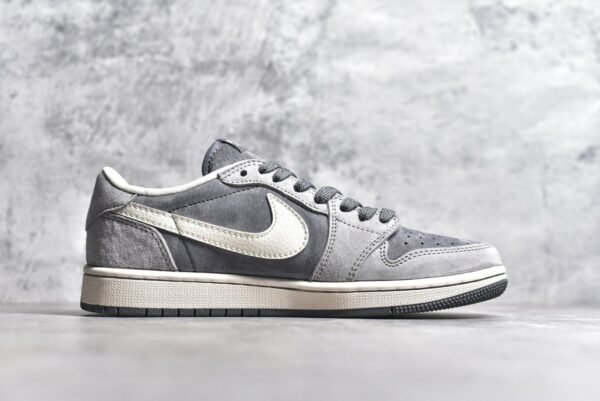 Travis Scott x Fragment Design x Air Jordan 1 Low OG SP North joint-Arctic gray    XS3086-008 - Image 2