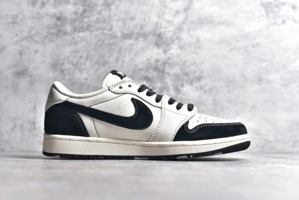 TS x Air Jordan AJ1 Low BAPE Co branded customized black and white    XY2688-106 - Image 4