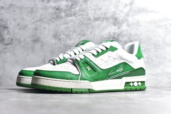 Louis Vuitton LV Trainer#54 Signature Green White    1AANFY - Image 3
