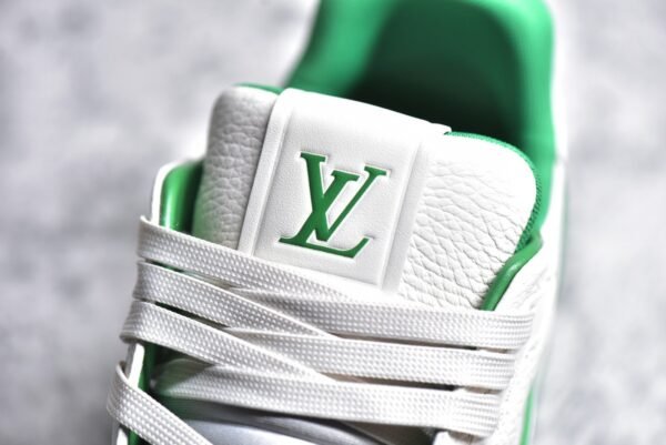 Louis Vuitton LV Trainer#54 Signature White Green      1ABNIS - Image 11