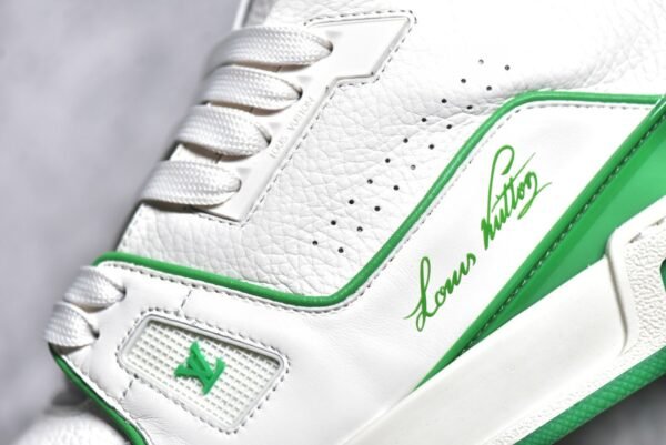 Louis Vuitton LV Trainer#54 Signature White Green      1ABNIS - Image 12