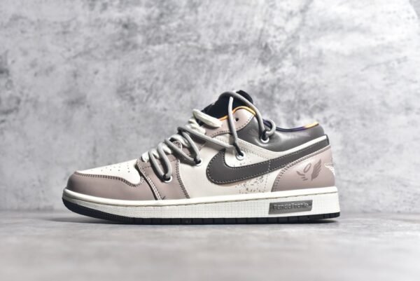 Air Jordan AJ1 Low Customized brown color scheme    DQ8421-001