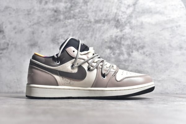 Air Jordan AJ1 Low Customized brown color scheme    DQ8421-001 - Image 4