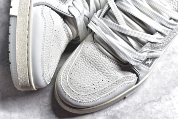 Louis Vuitton LV Trainer White Grey Signature  1A8WAV - Image 10