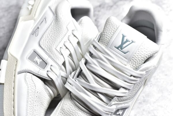 Louis Vuitton LV Trainer White Grey Signature  1A8WAV - Image 18
