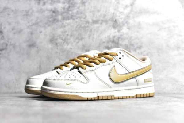 Nike Dunk Low x Supreme Customized color scheme in white and yellow    RM2308-236 - Image 9